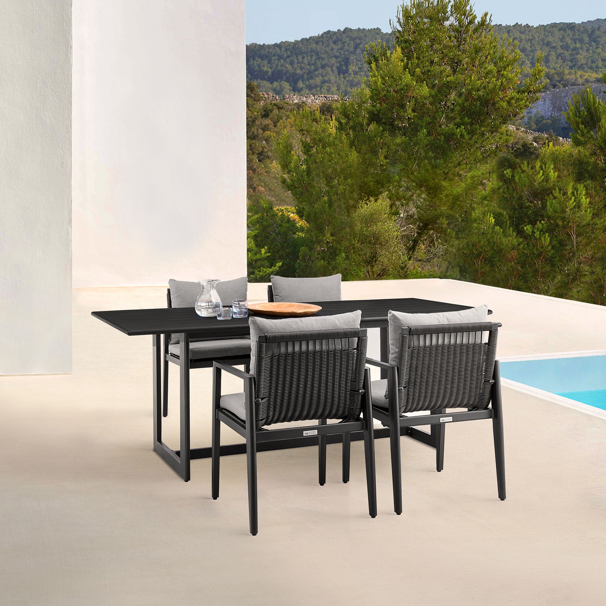 Cayman - Outdoor Patio Dining Table - Black
