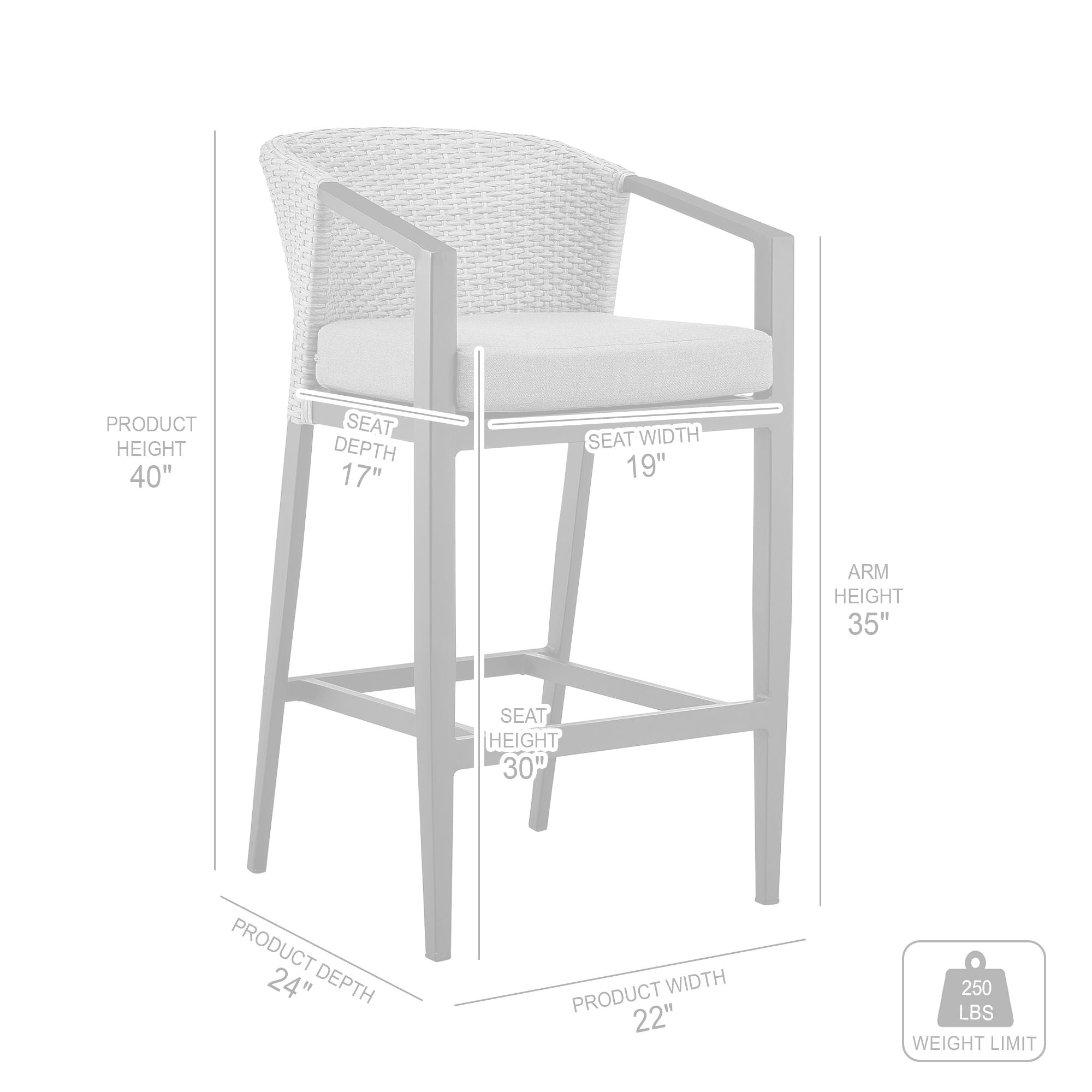 Palma - Outdoor Patio Bar Stool Set
