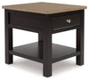 Drazmine - Rectangular End Table - Brown