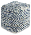 Chevron - Pouf - Blue
