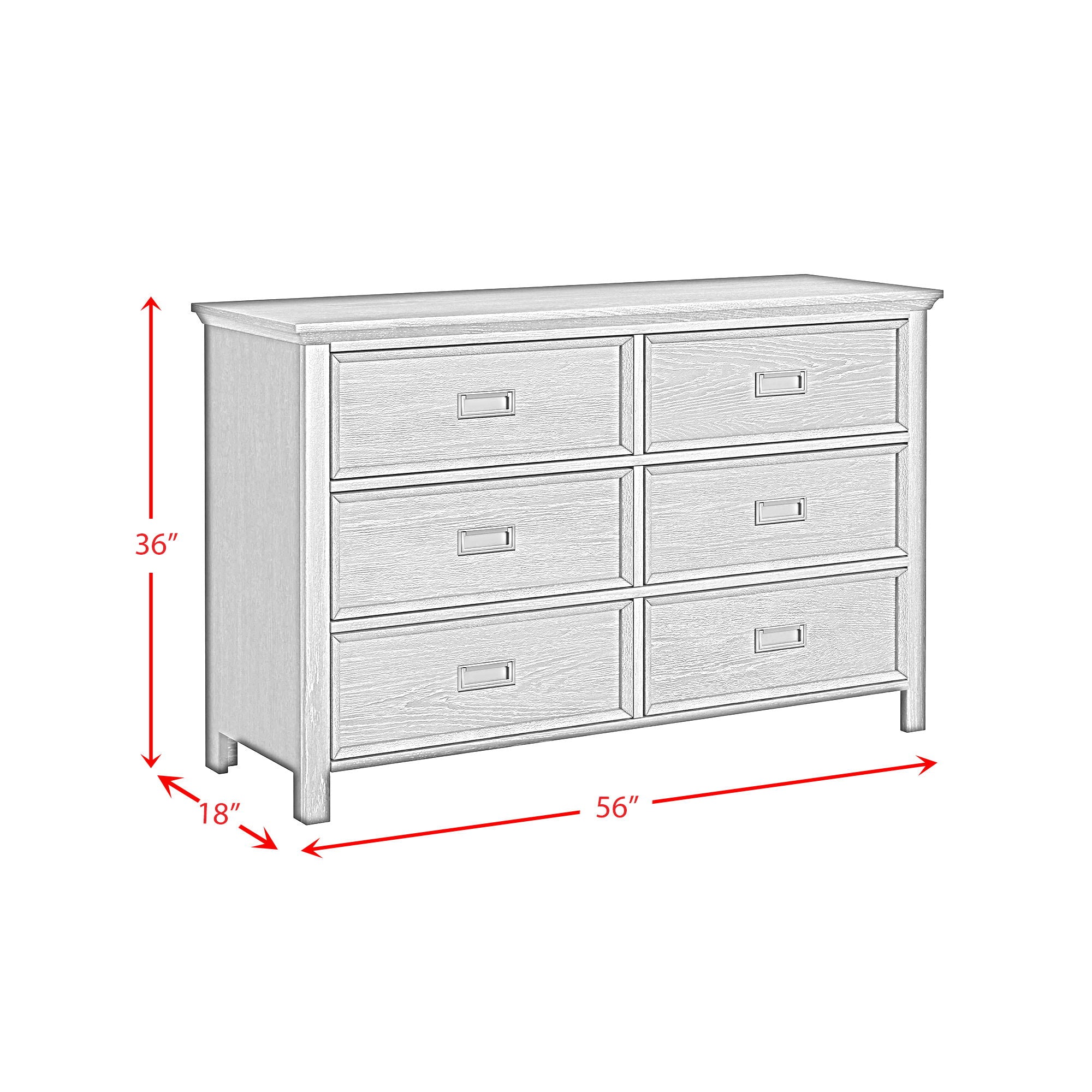 Hampton Kids - 6-Drawer Dresser