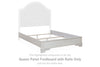 Blendon - Queen Panel Footboard W/Rails - Chipped White