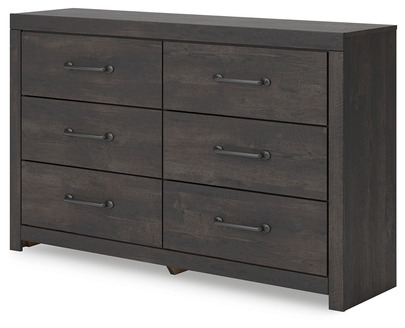 Hollivern - Six Drawer Dresser - Dark Gray