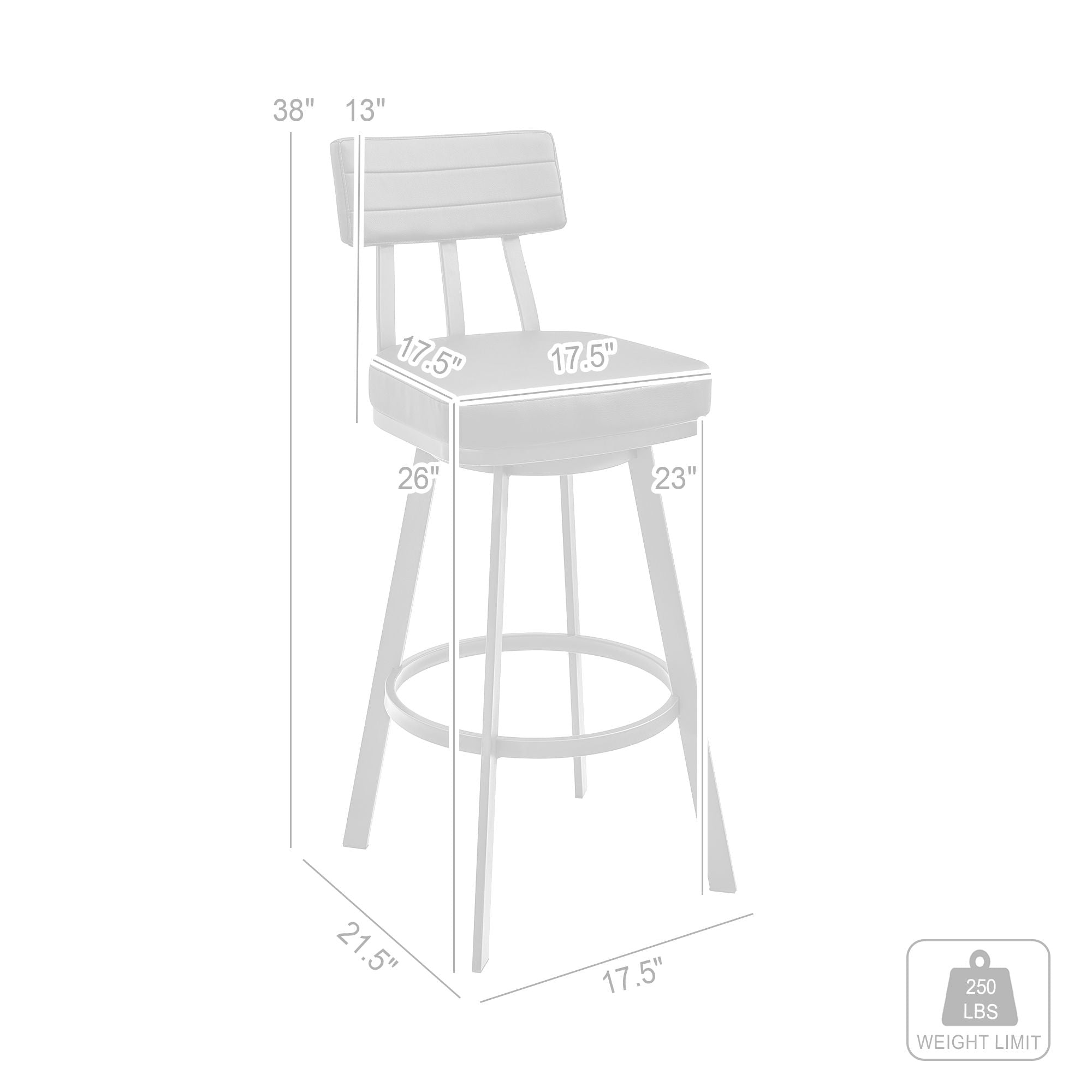 Benjamin - Swivel Stool - Brushed Steel Legs