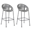 Acapulco - 30" Indoor Outdoor Steel Bar Stool With Rope Set of 2