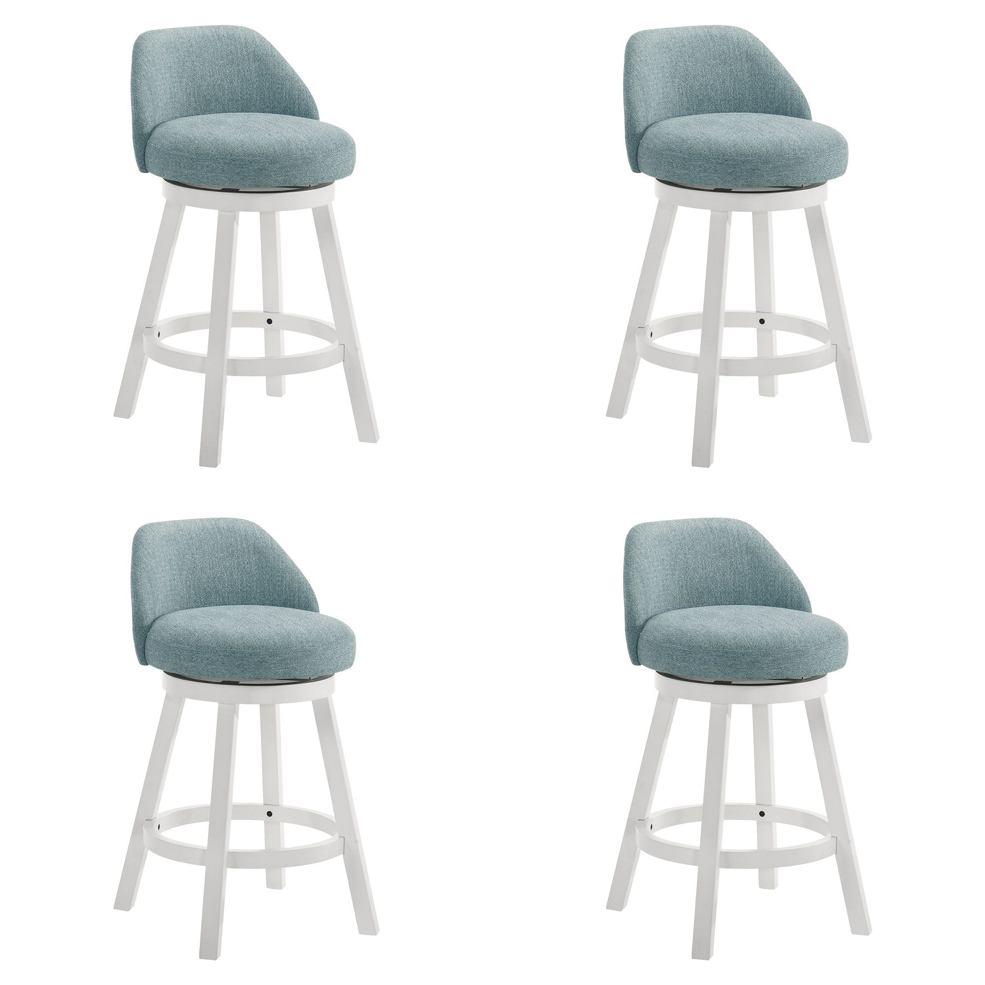 Erika - Modern Transitional Swivel Wood Counter Height Kitchen Bar Stool