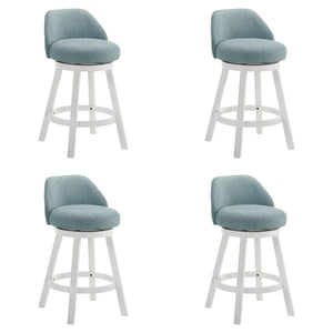 Erika - Modern Transitional Swivel Wood Counter Height Kitchen Bar Stool