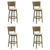 Winsley - Coastal Modern Swivel Wood Bar Height Kitchen Bar Stool