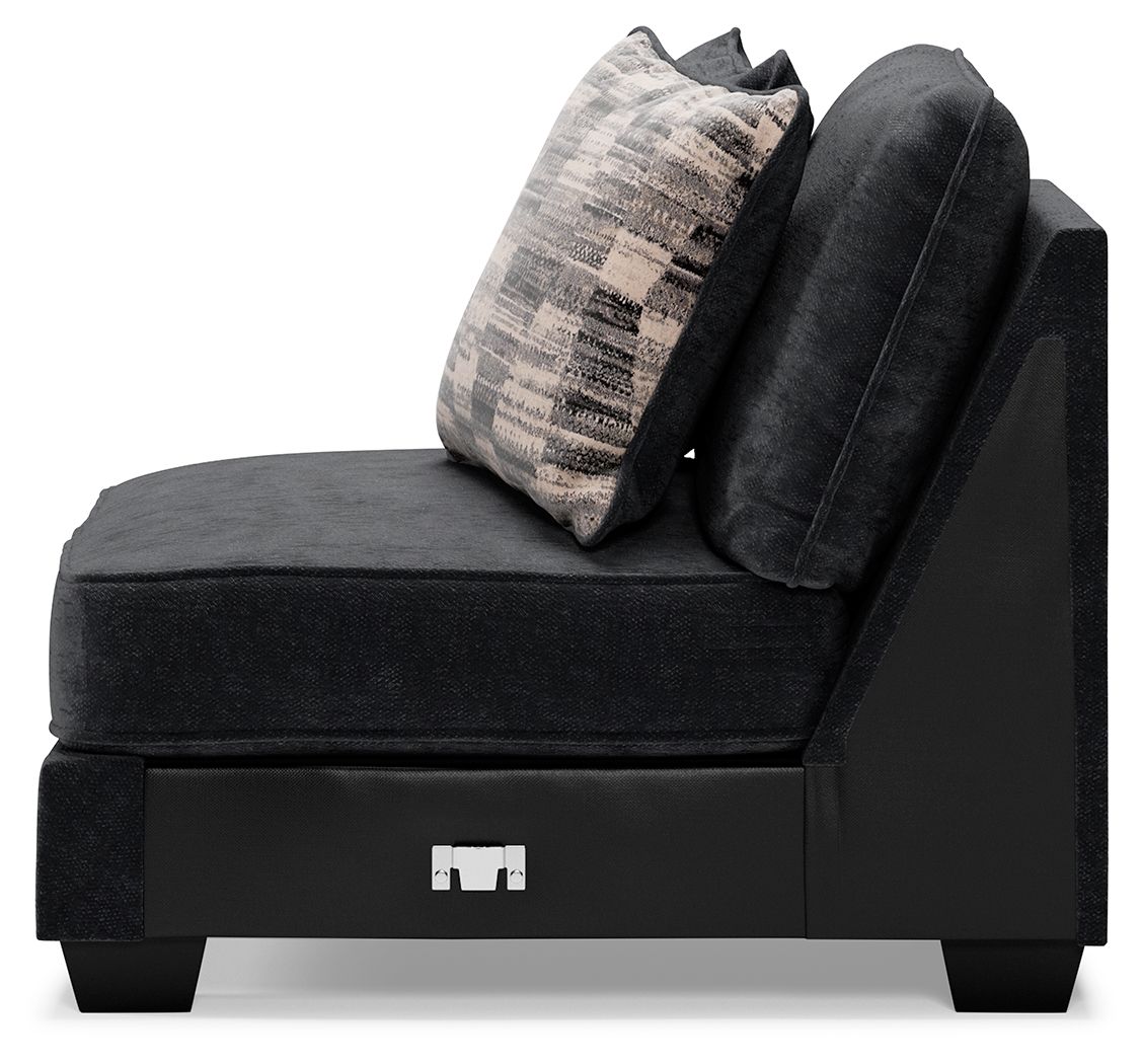 Lavernett - Armless Chair - Charcoal