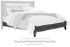 Baystorm - King Panel Footboard w/Rails - Gray