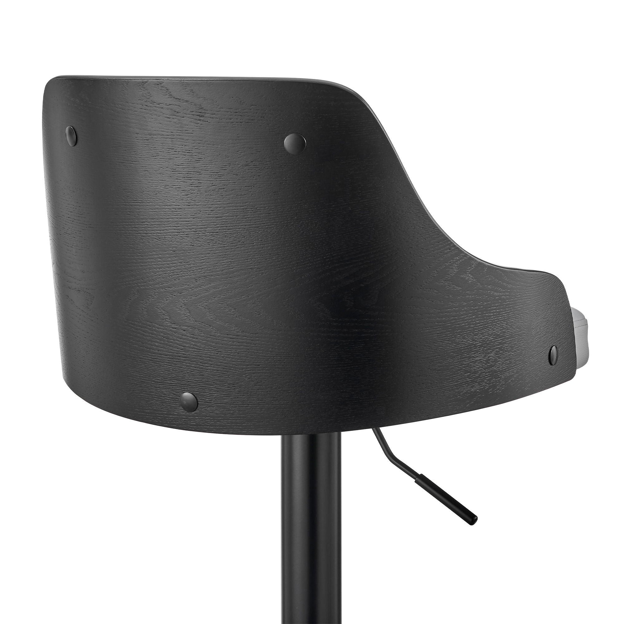 Asher - Adjustable Bar Stool - Gray / Black