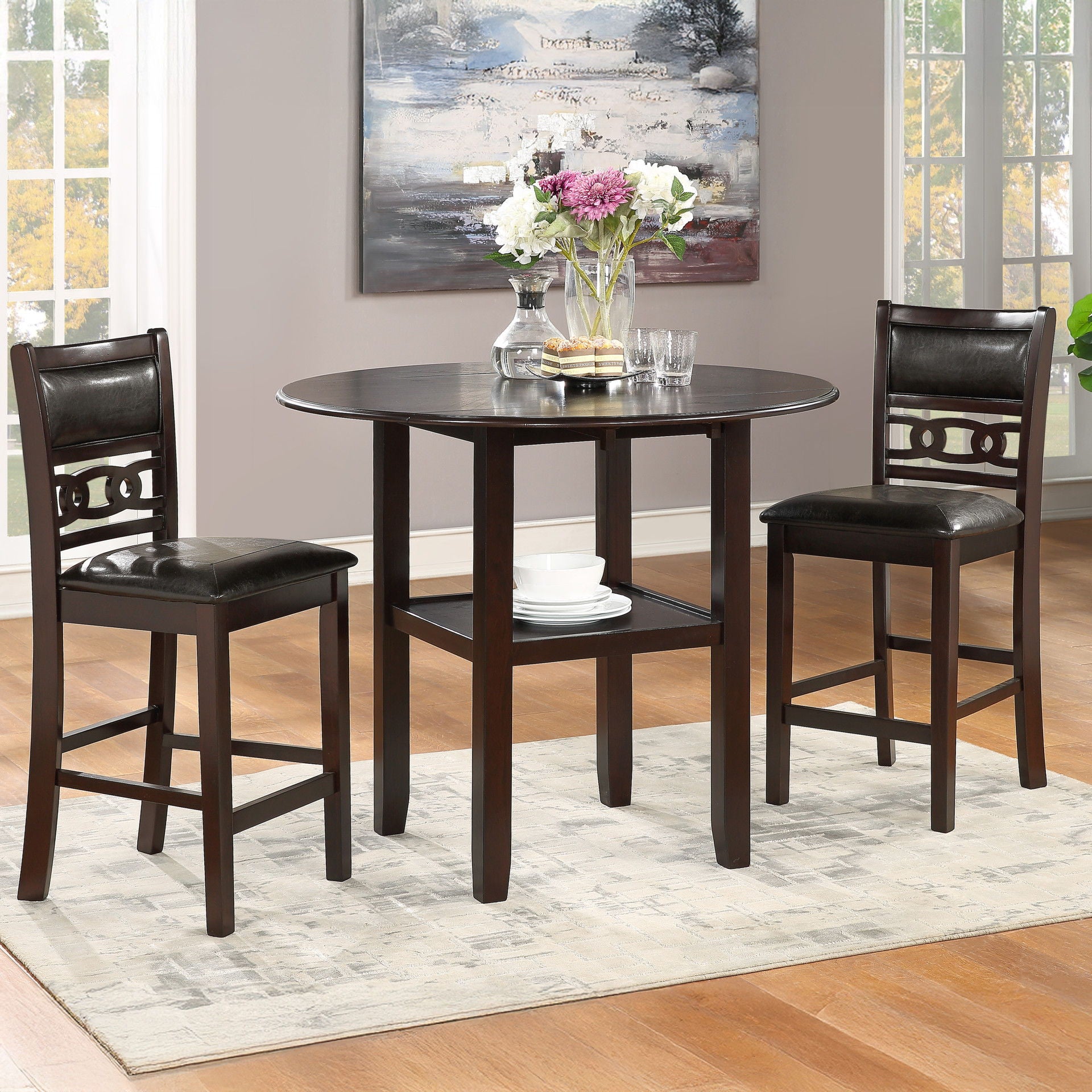 Gia - Counter Drop Leaf Table Set