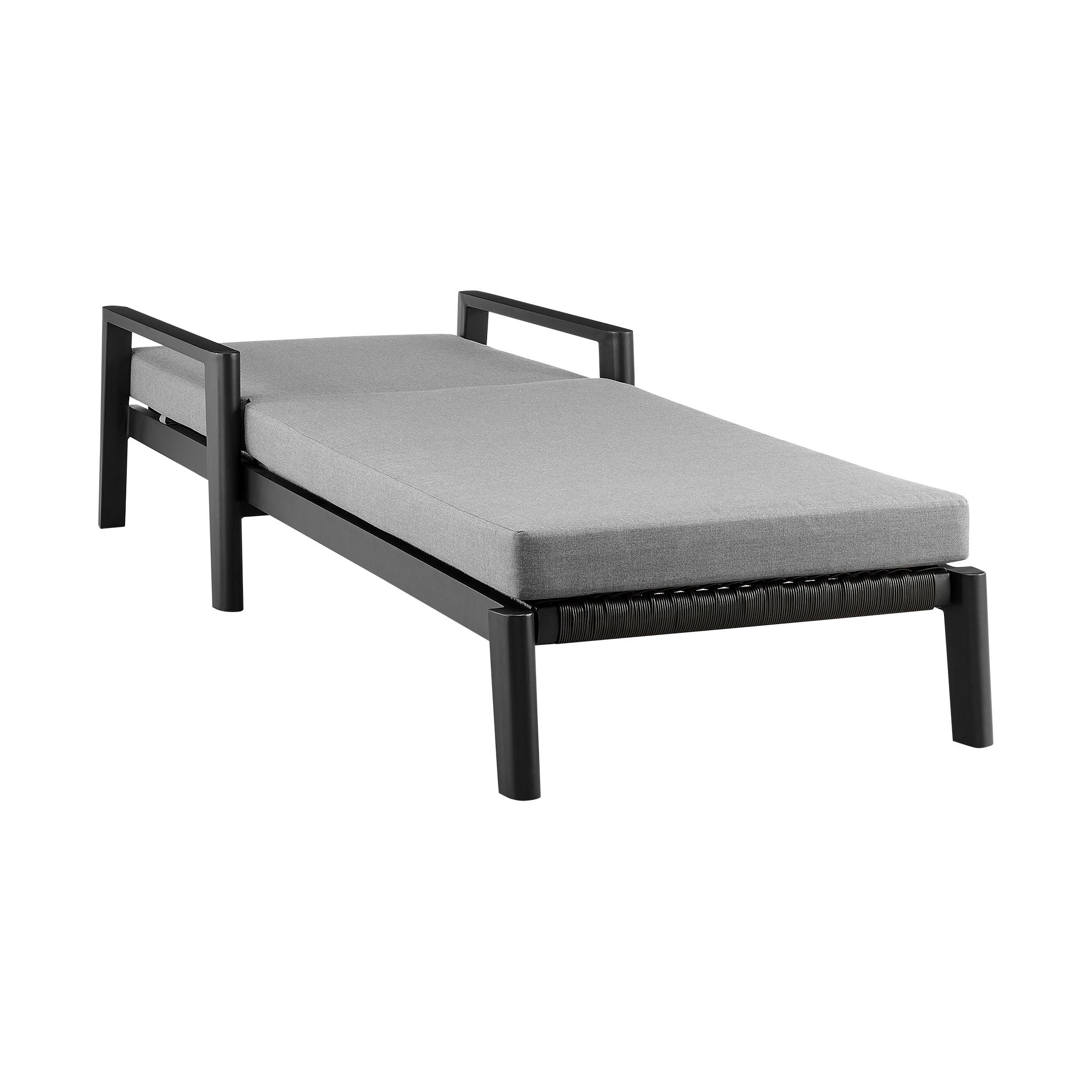 Cayman - Outdoor Patio Adjustable Chaise Lounge Chair With Cushions - Gray