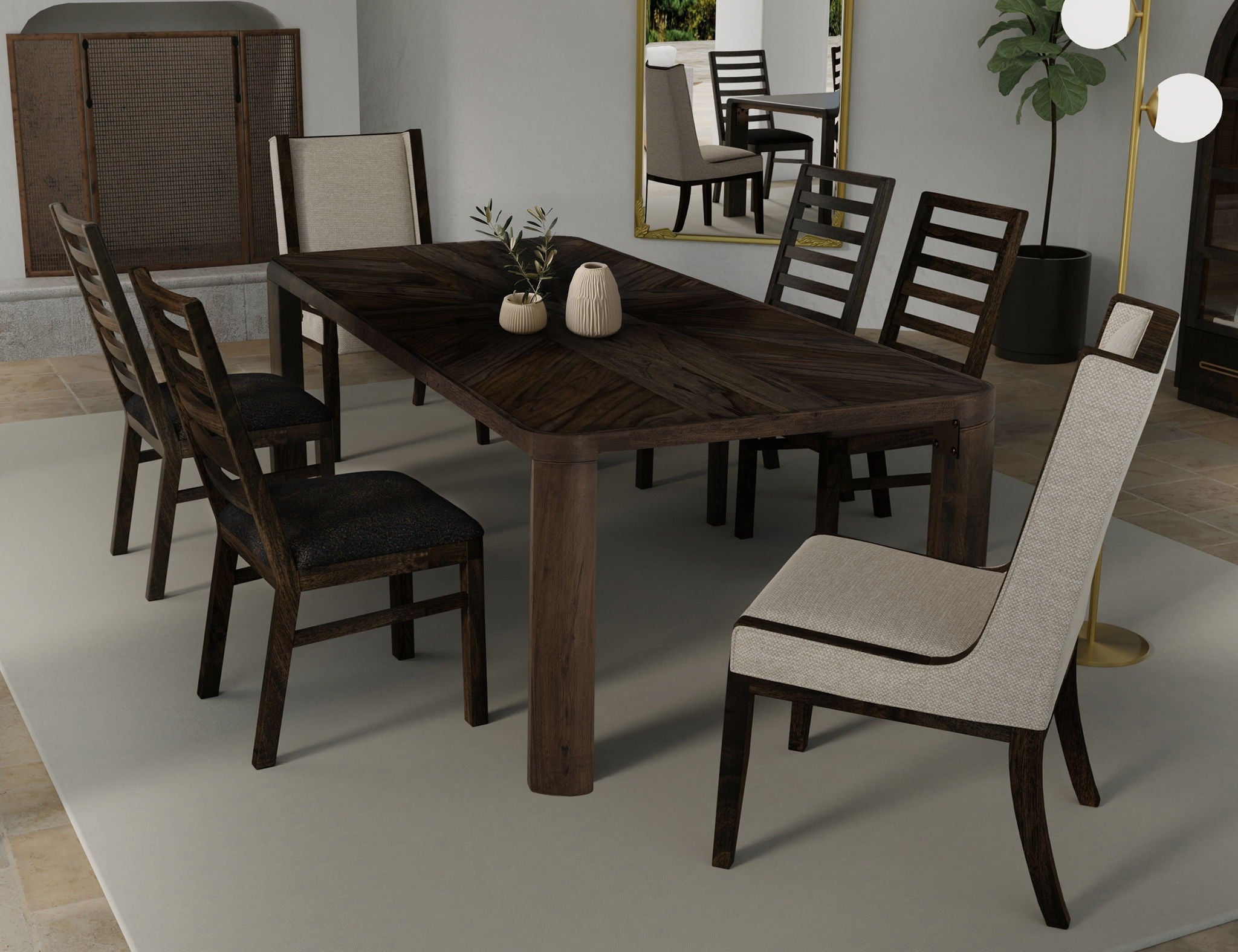 Balam - Chair (Set of 2) - Oil Black