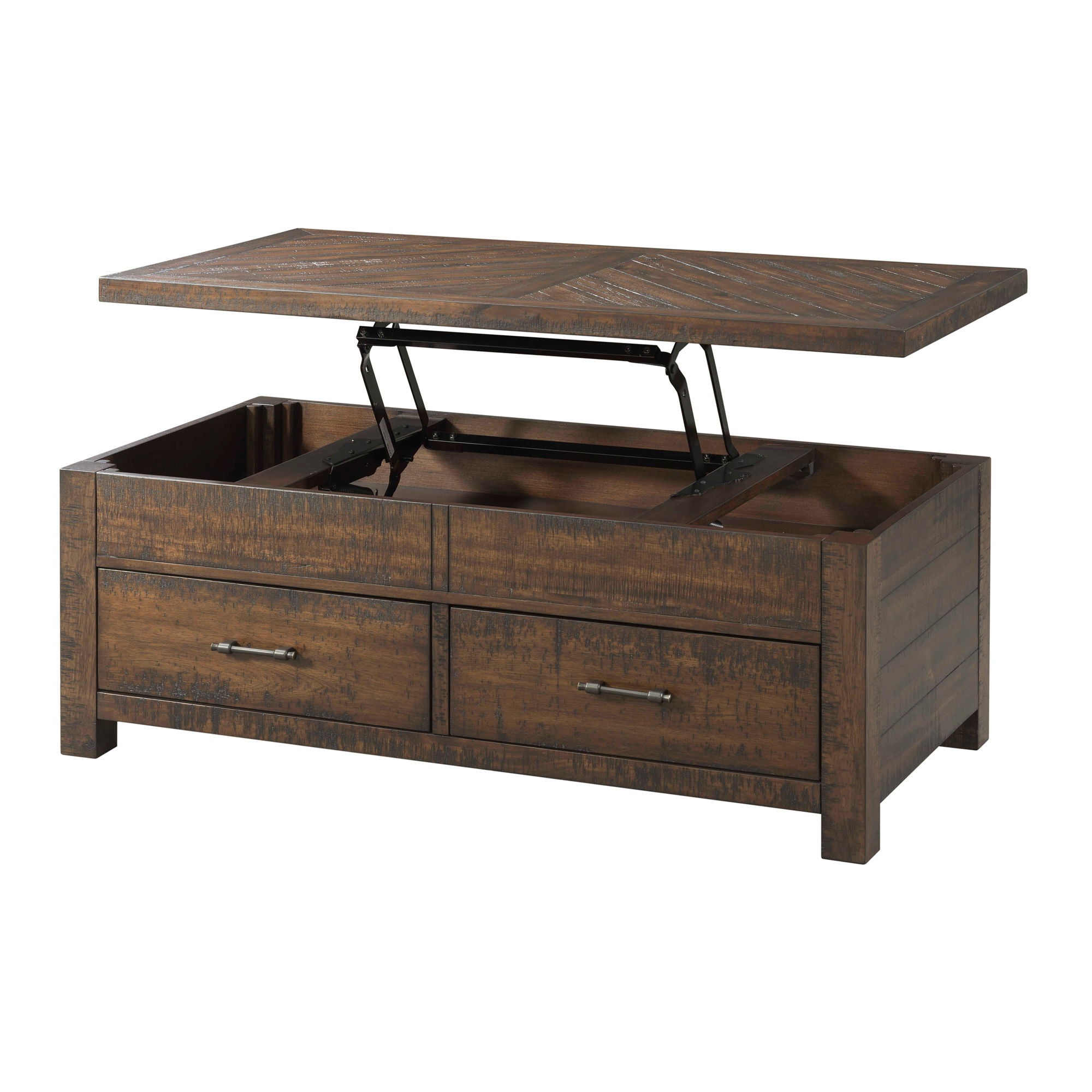 Jax - 3 Piece Occasional Table Set (Lift Top Coffee & Two End Tables) - Cherry