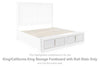 Chalanna - King/California King Storage Footboard with Roll Slats - White