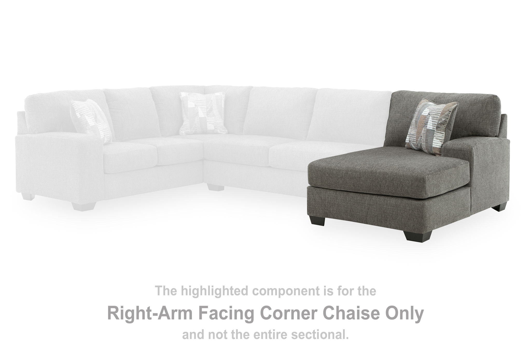 Clarington - RAF Corner Chaise - Greystone