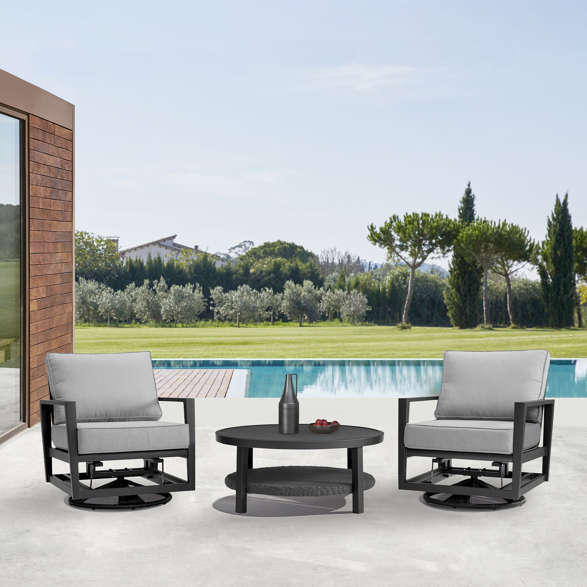 Grand - Aluminum Outdoor Seating Set With Cushions