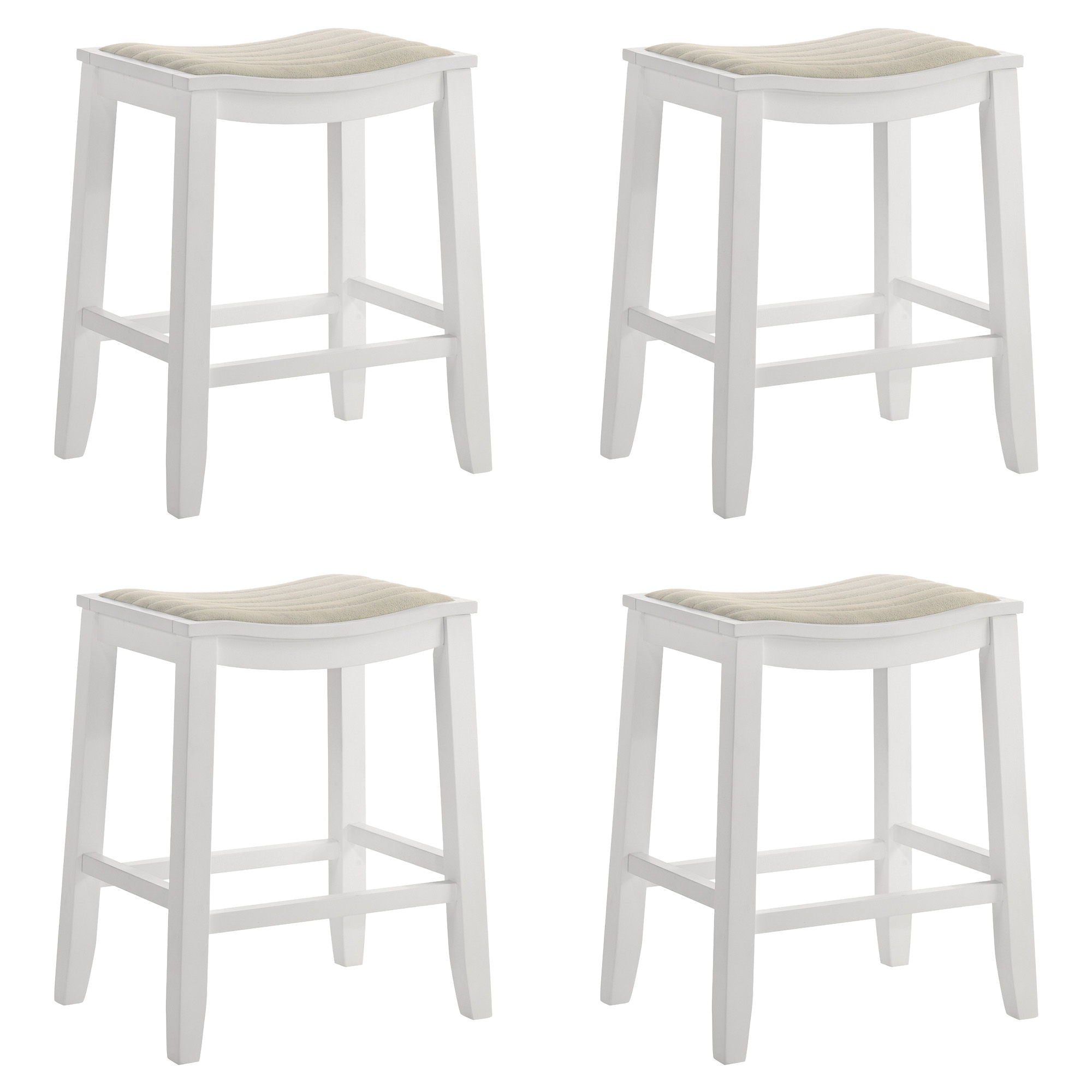 Iyani - Coastal Modern Wood Counter Height Kitchen Bar Stool