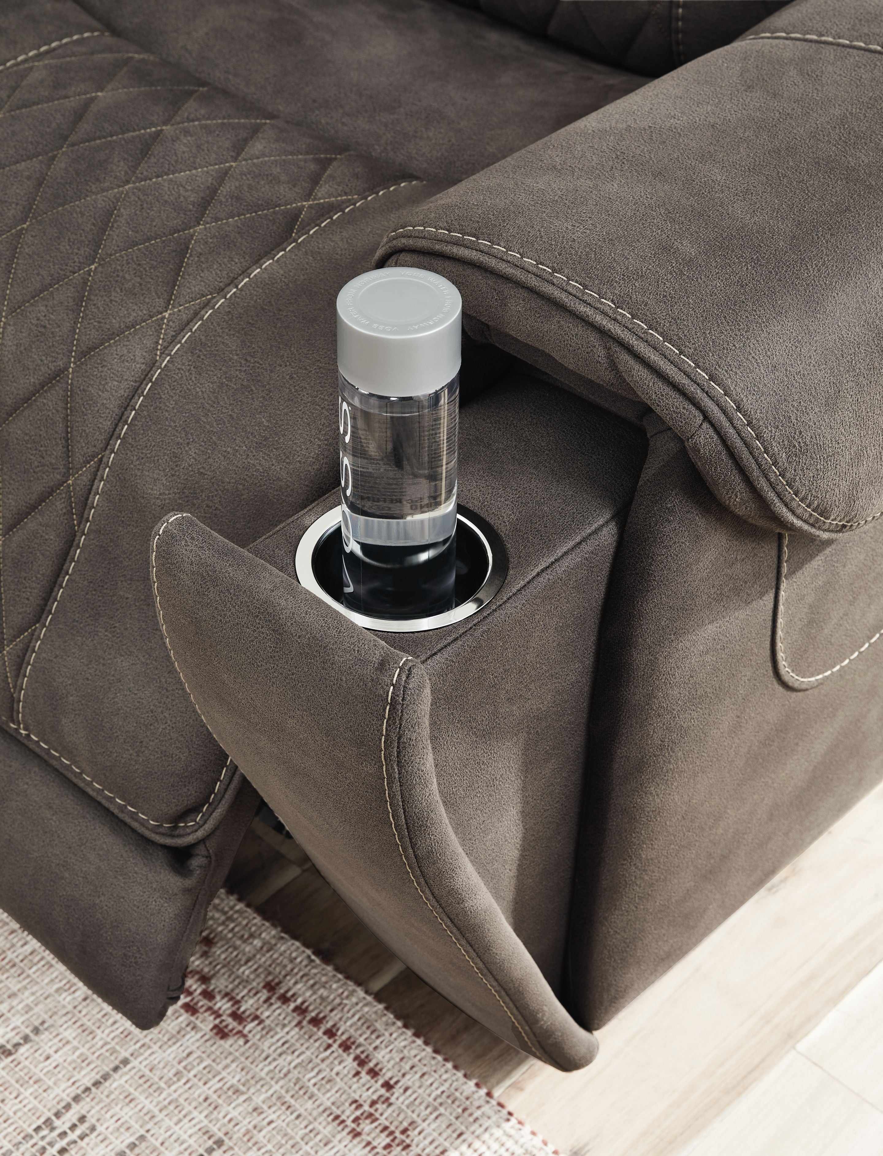 Hoopster - Laf Zero Wall Power Recliner - Gunmetal