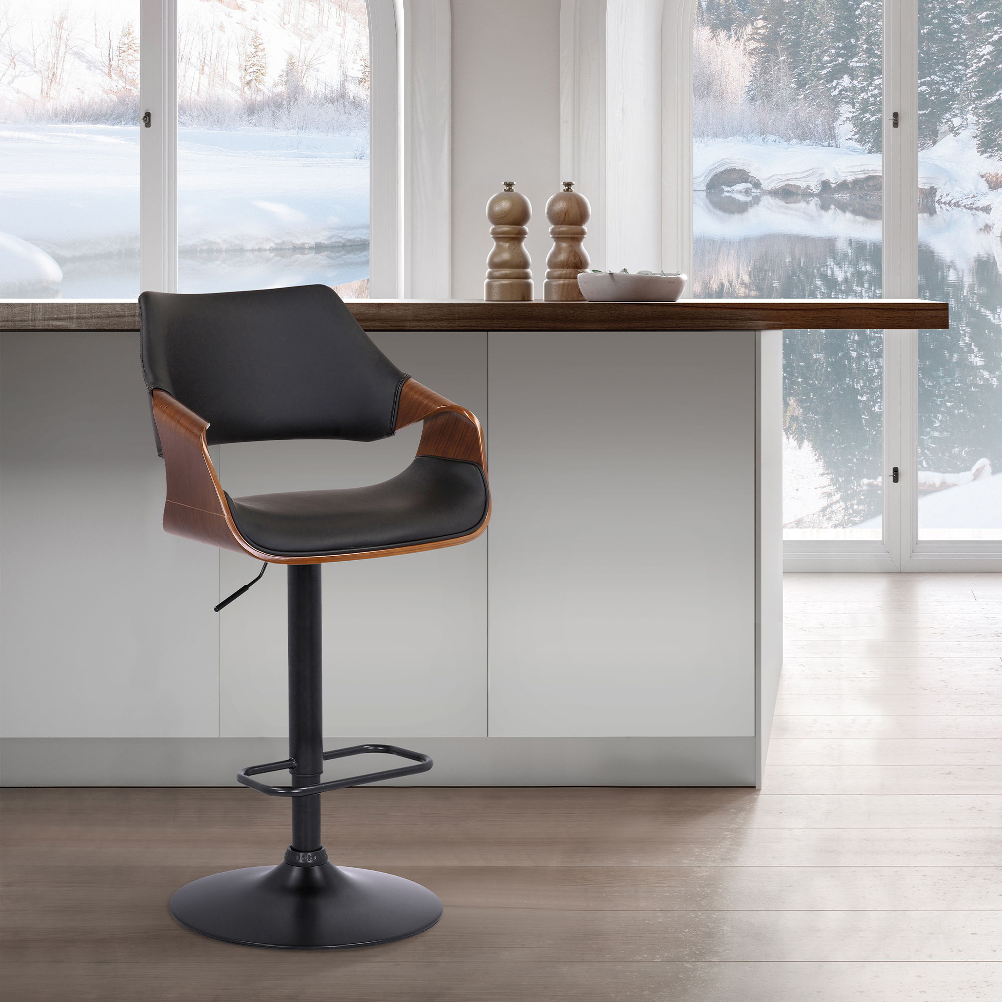 Aspen - Adjustable Bar Stool Black Base