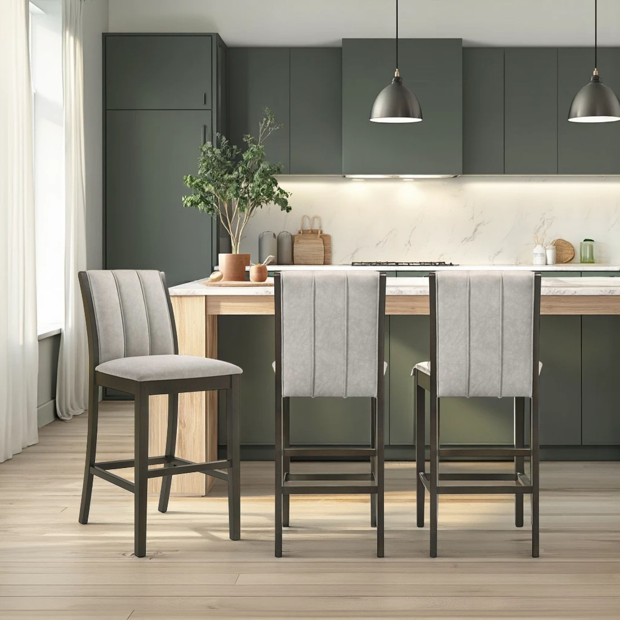 Nolan - 26" Counter Height Rubberwood Barstool