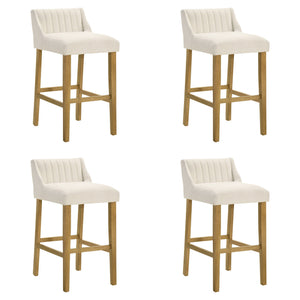 Fauna - Modern Transitional Wood Bar Height Kitchen Bar Stool