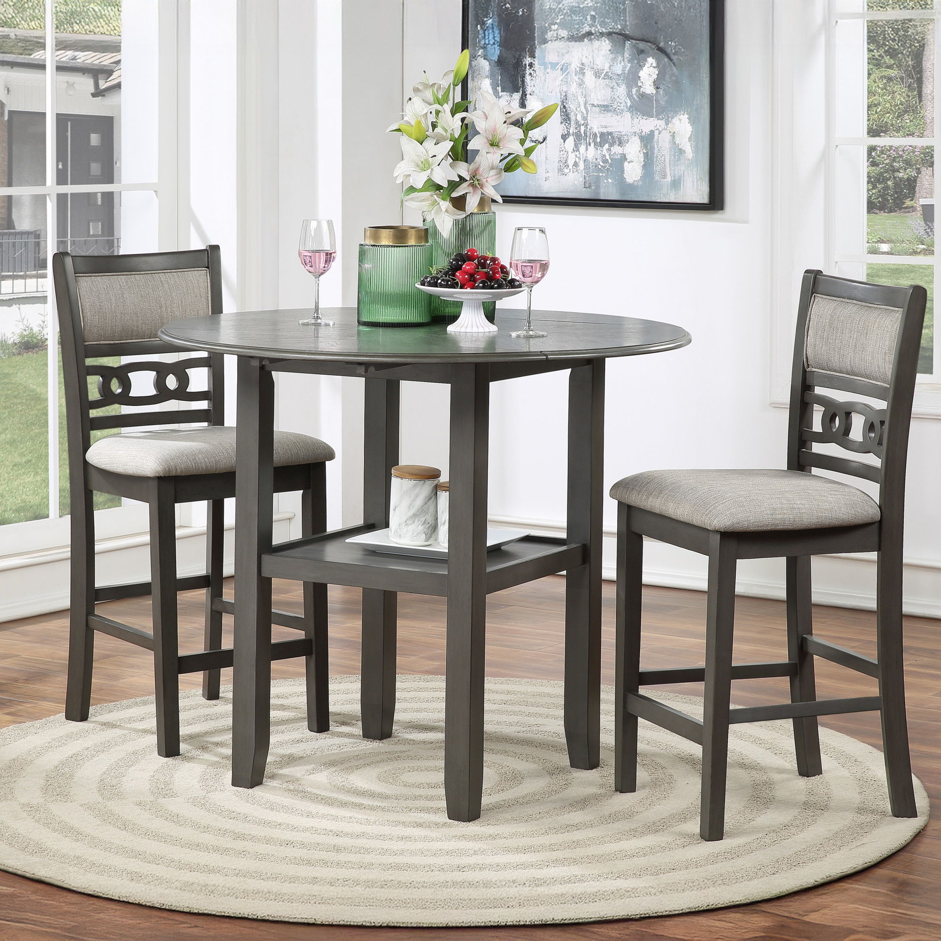 Gia - Counter Drop Leaf Table Set