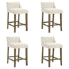 Fauna - Modern Transitional Wood Counter Height Kitchen Bar Stool
