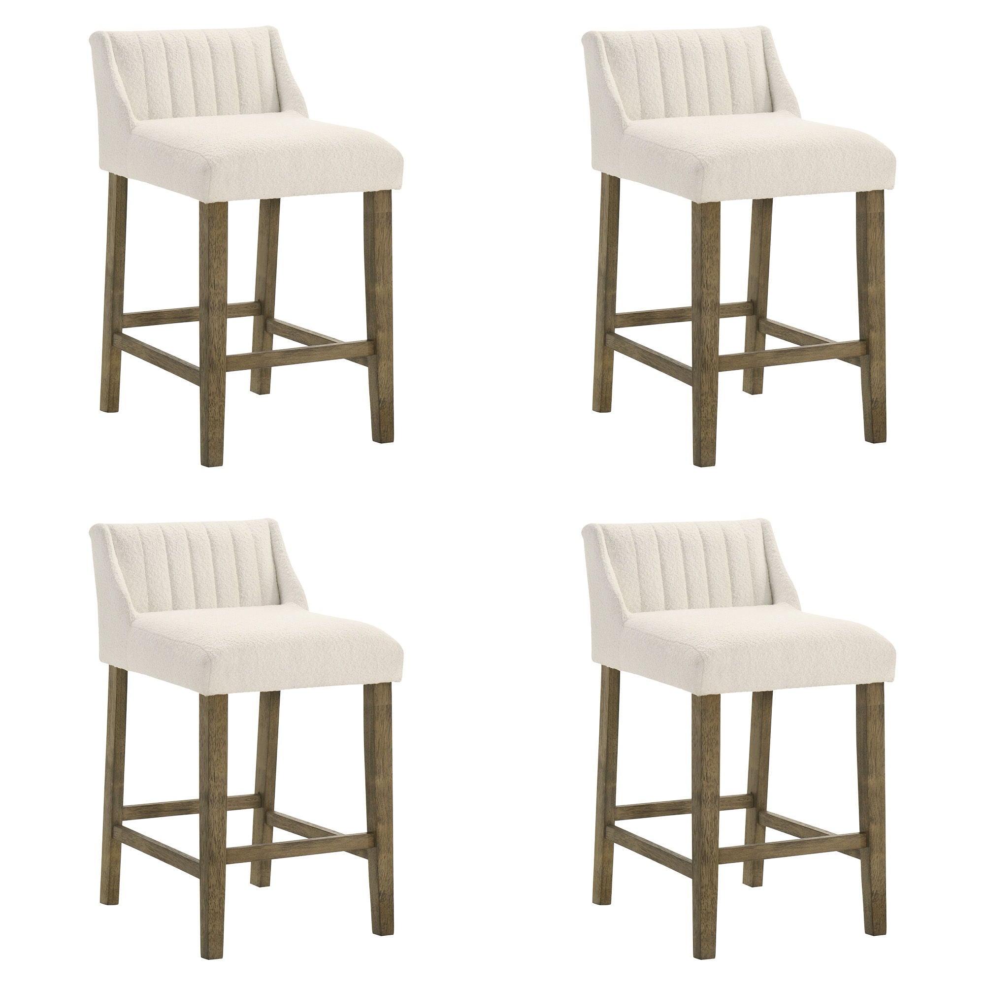 Fauna - Modern Transitional Wood Counter Height Kitchen Bar Stool