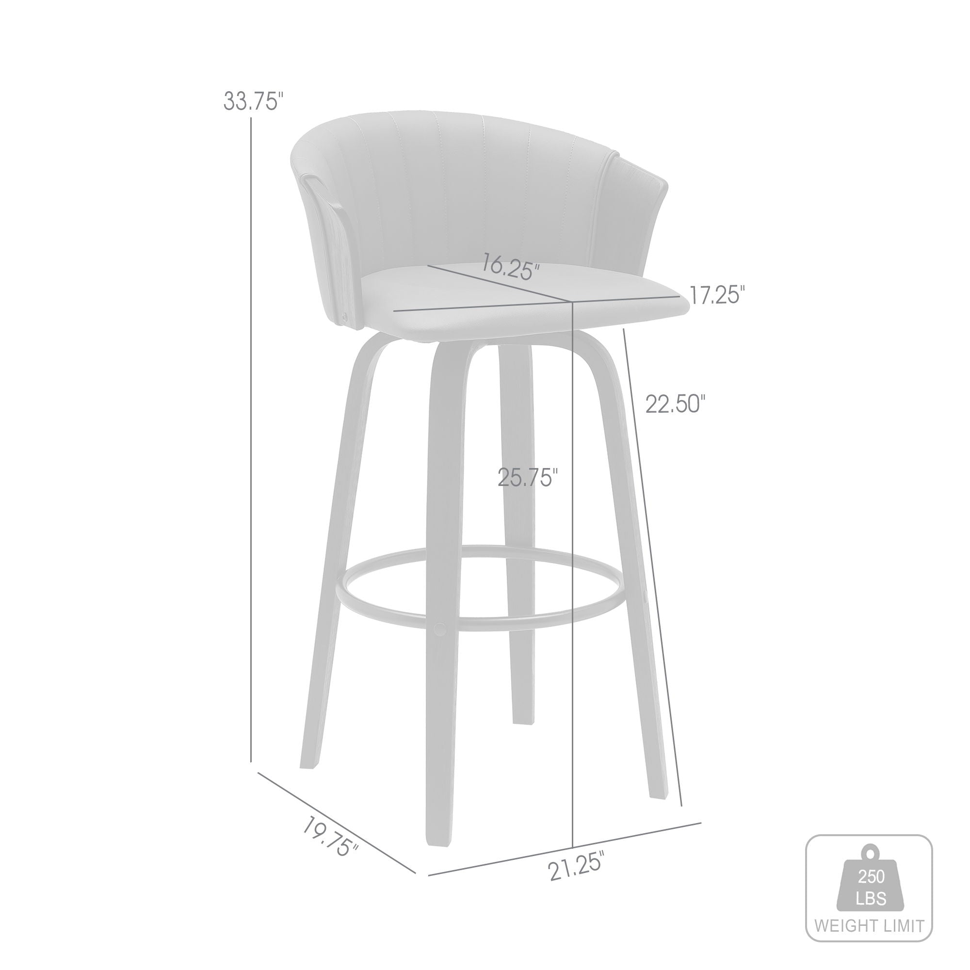 Diana - Swivel Wood Stool