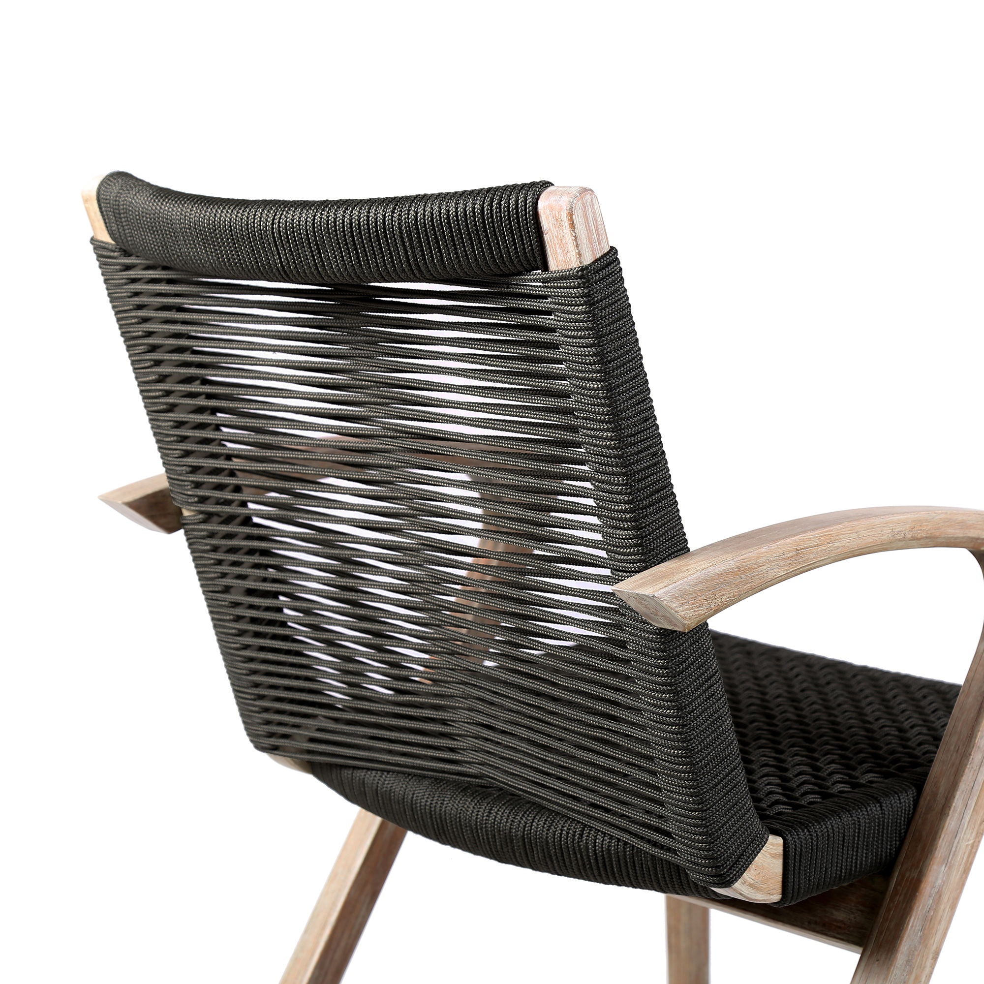 Nabila - Outdoor Wood And Rope Dining Chairs (Set of 2)