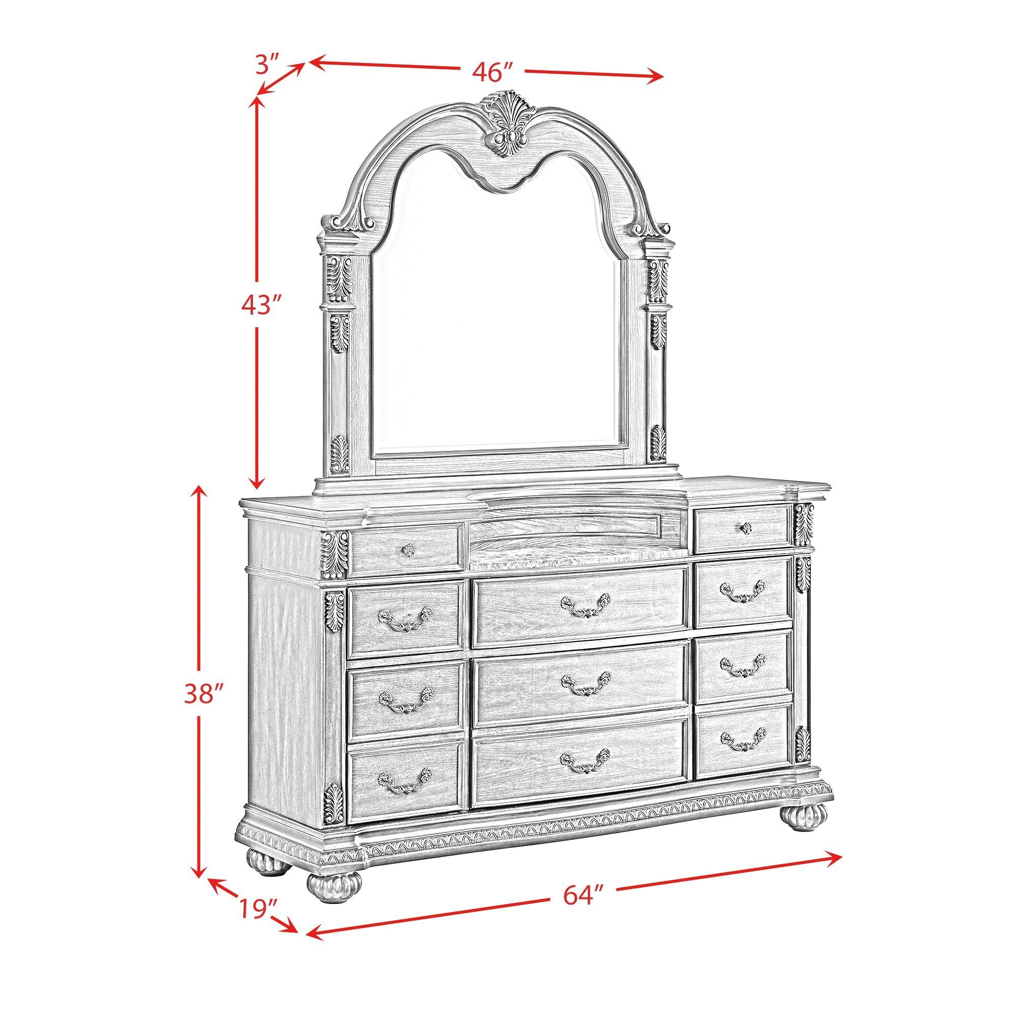 Cadenza - Dresser And Mirror Set - Brown
