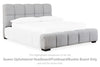 Grendusk - Queen Upholstered Headboard / Footboard / Bunkie Board - Light Gray