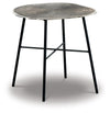Laverford - Round End Table - Chrome / Black