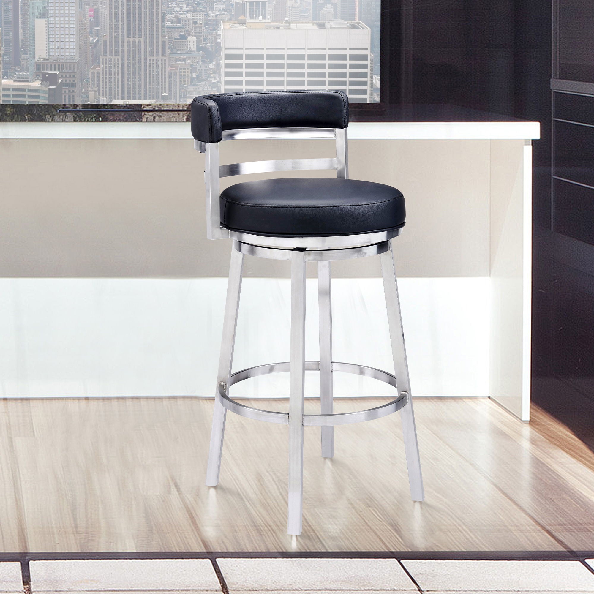 Madrid - Swivel Stainless Steel Bar Stool