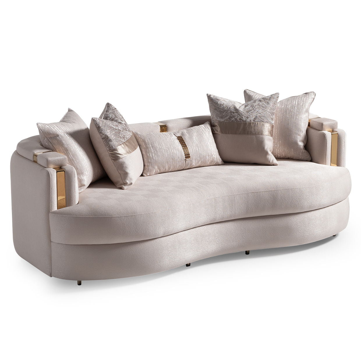 Carmela - Sofa - Almond / Gold