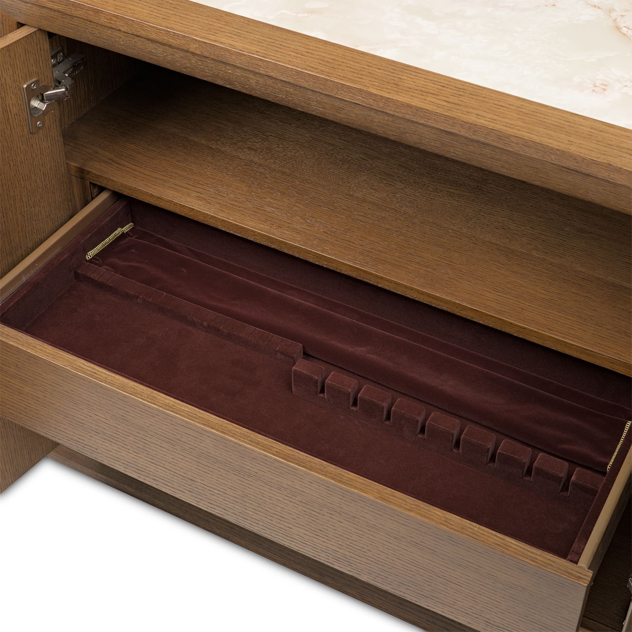 Portrait - Sideboard With LED Lights - Sienna Brown