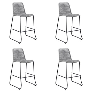 Shasta - 26" Outdoor Metal And Rope Stackable Barstool