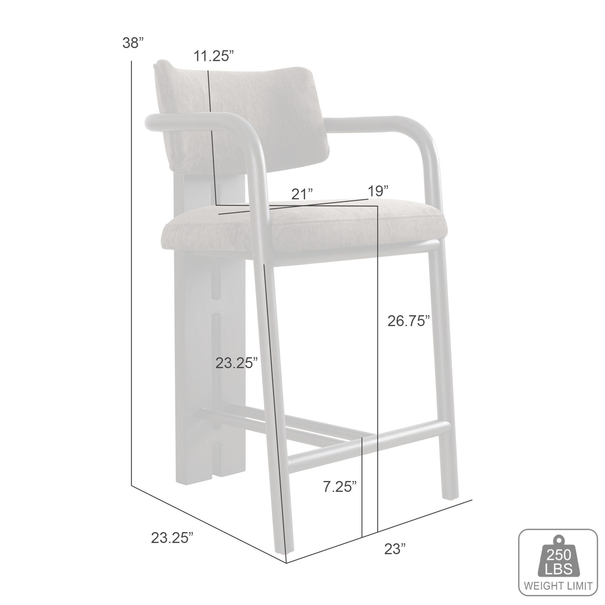Aaliyah - Counter Height Barstool