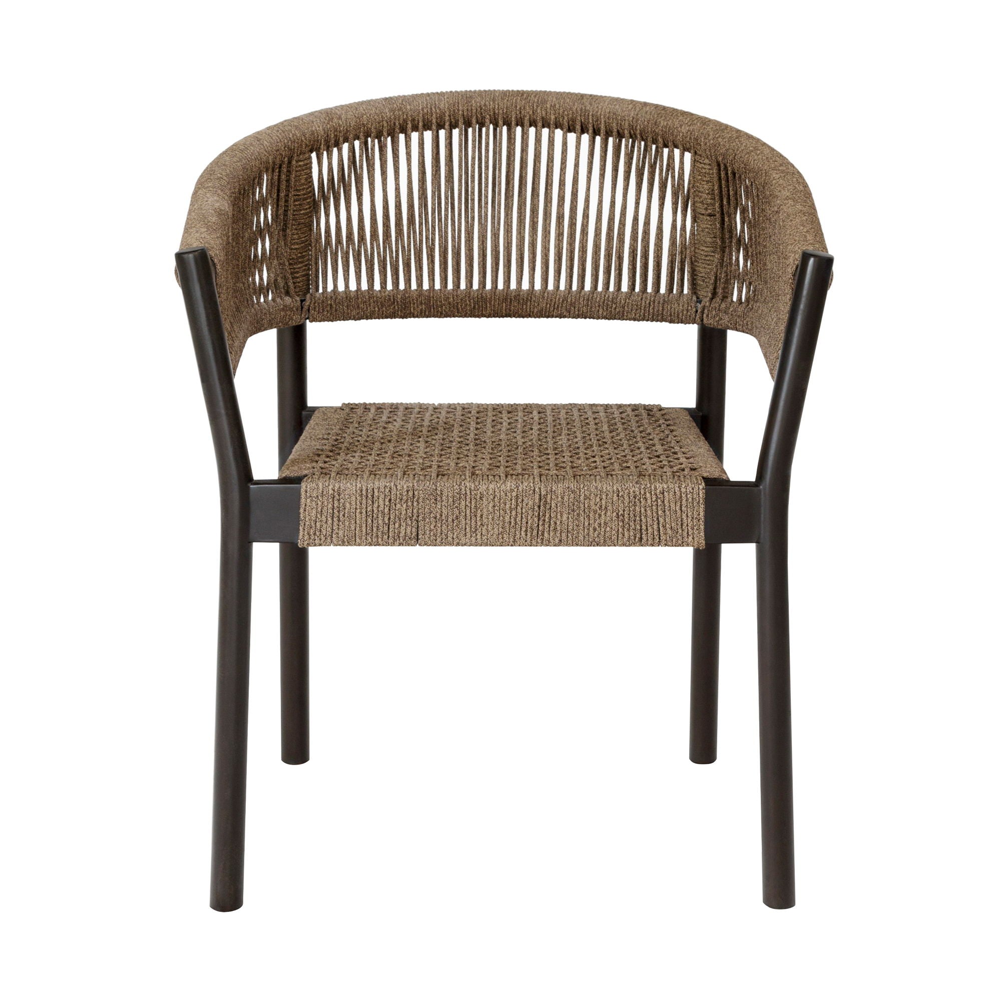 Doris - Outdoor Patio Dining Chair (Set of 2) - Dark Eucalyptus / Truffle