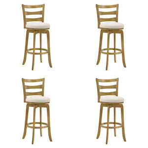 Melindra - Modern Farmhouse Swivel Wood Bar Height Kitchen Bar Stool