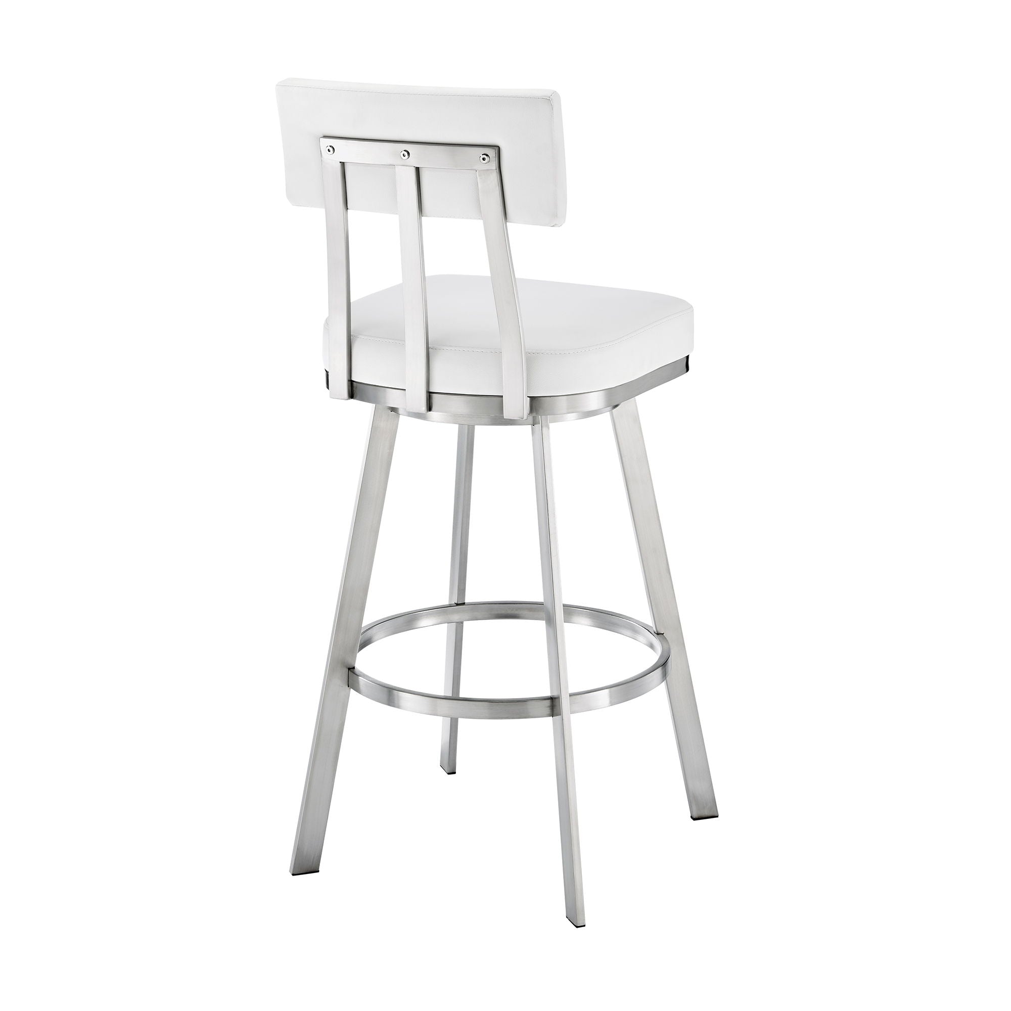 Benjamin - Swivel Stool - Brushed Steel Legs