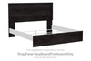 Belachime - King Panel Headboard/Footboard - Charcoal