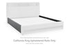 Verishaw - California King Upholstered Rails - Gray