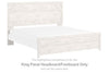 Gerridan - King Panel Headboard/Footboard - White / Gray