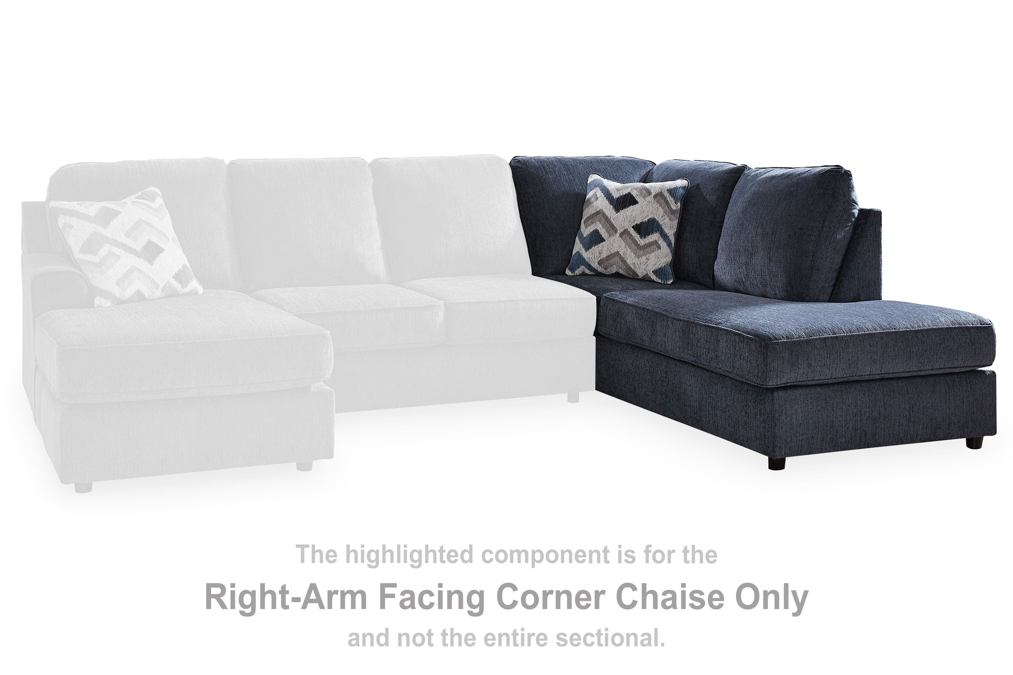 Albar Place - Raf Corner Chaise - Cobalt