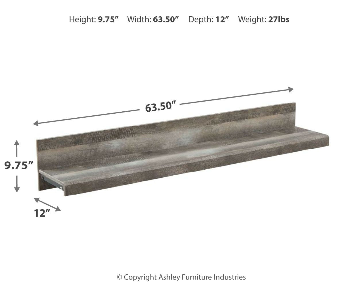 Wynnlow - Bridge 63.39” - Gray
