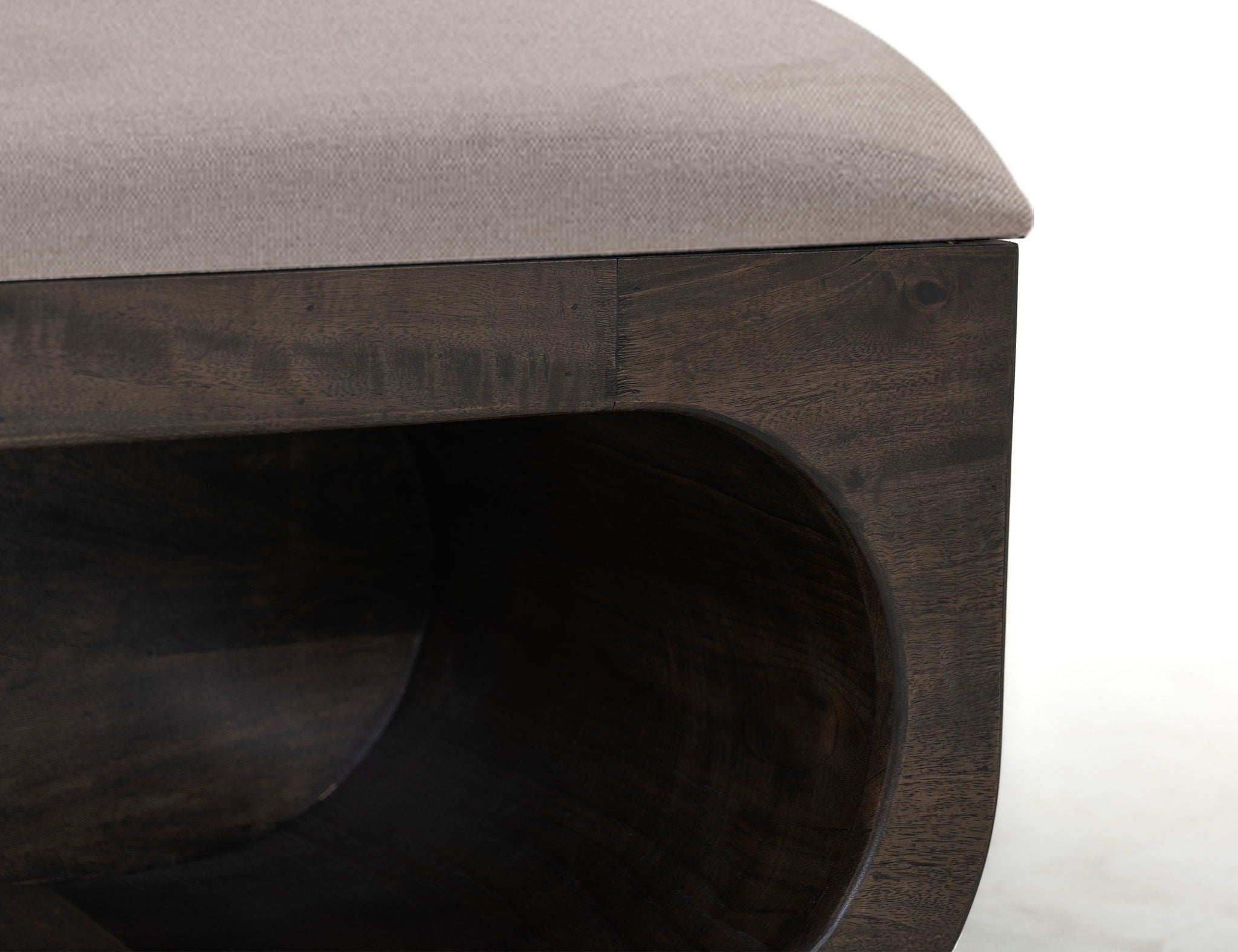 Balam - Wooden Bench With Cushioned Seat