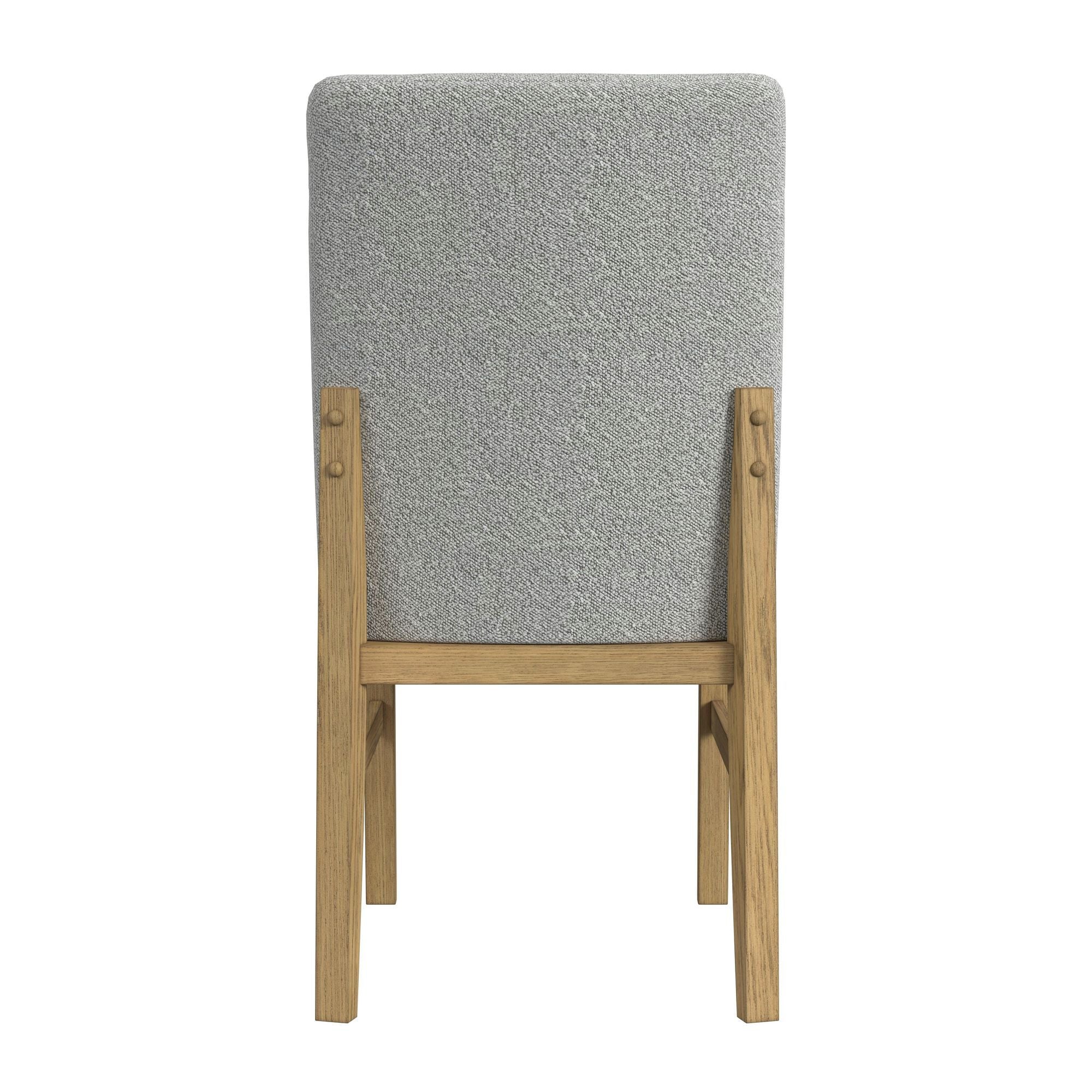 Portland - Square Back Dining Side Chair (Set of 2) - Natural / Gray